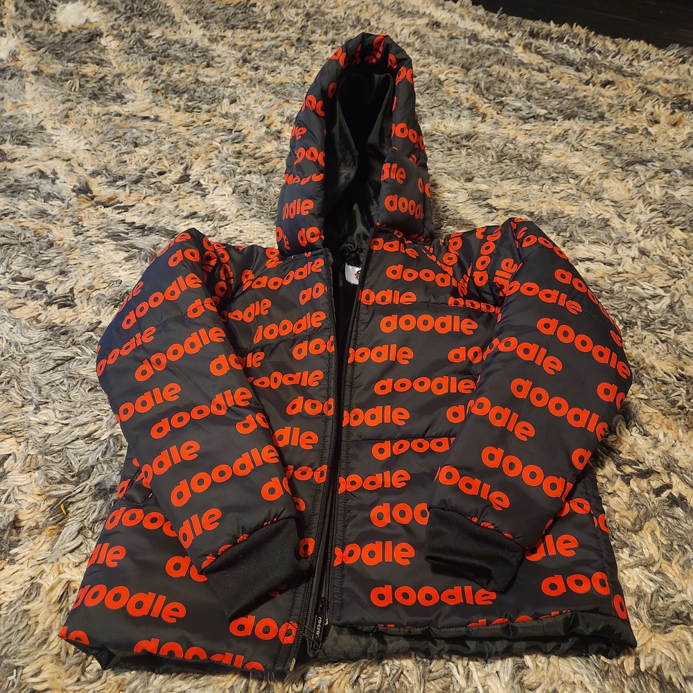 Kids Hooded Jacket - Black and Red